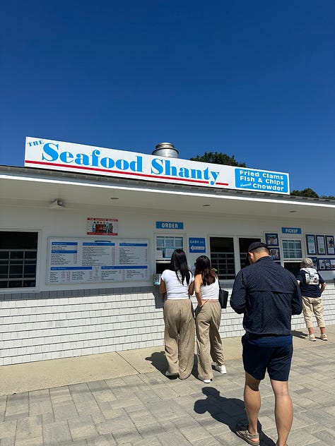 left: The Seafood Shanty (Buzzards Bay); middle: Barfield's of Cape Cod; right: Lighthouse Keeper's Pantry (Yarmouth)