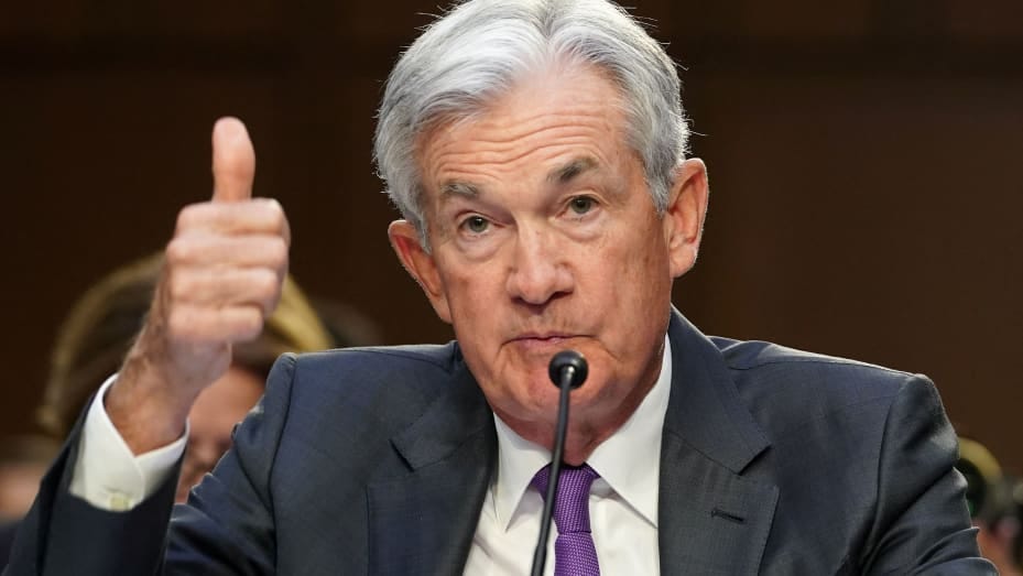 Federal Reserve Chair Jerome H. Powell testifies before a U.S. Senate Banking, Housing, and Urban Affairs Committee hearing on "The Semiannual Monetary Policy Report to the Congress" on Capitol Hill in Washington, U.S., March 7, 2023. REUTERS/Kevin Lamarque