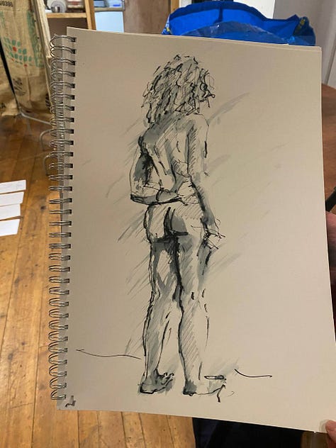 Drawings of a female nude