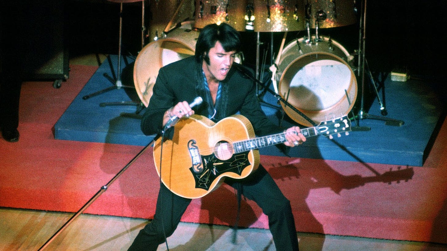 Elvis live in Las Vegas in 1969
