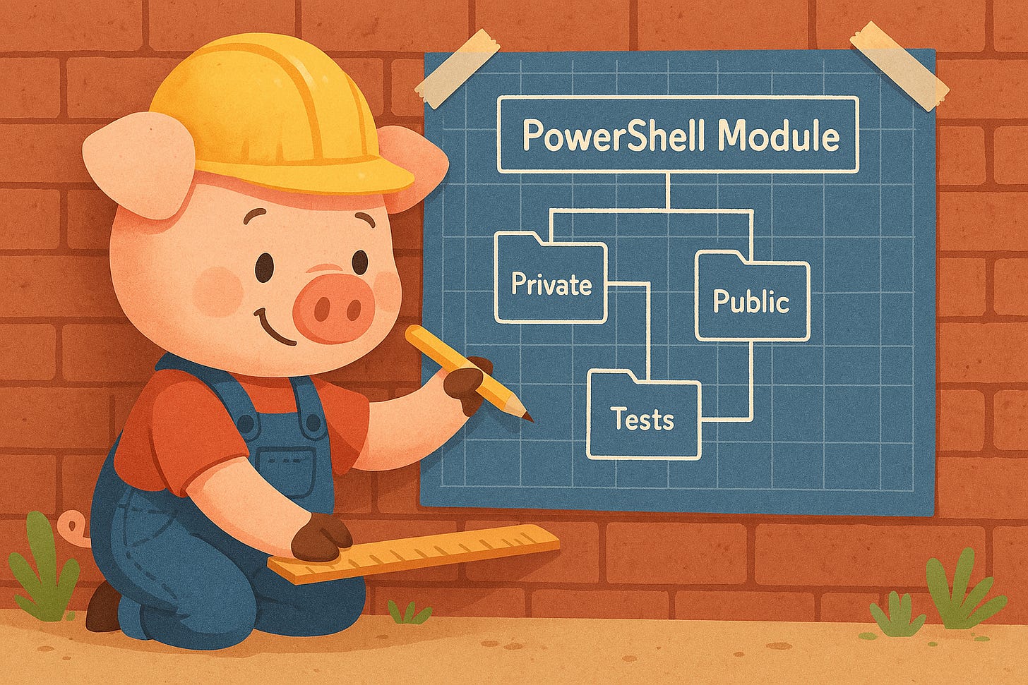 one of the three little pigs as an analogy to building a good blueprint for a PowerShell module folder structure one of the three little pigs as an analogy to building a good blueprint for a PowerShell module folder structure