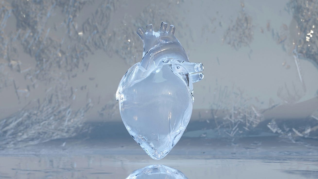 3D Ice rendering- Frozen Heart- Mariia-Shalabaieva licensed Unsplash +