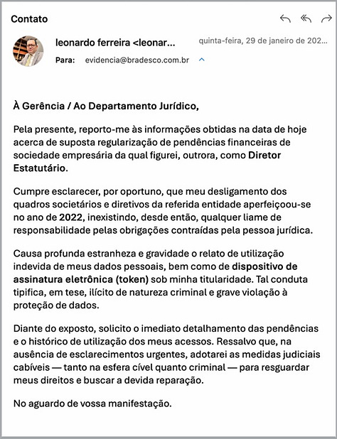 No mesmo ato o banco retirou Leonardo e incluiu Franceschini. Imagem: A Investigação