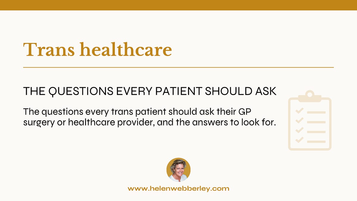 Questions to ask your GP about trans healthcare