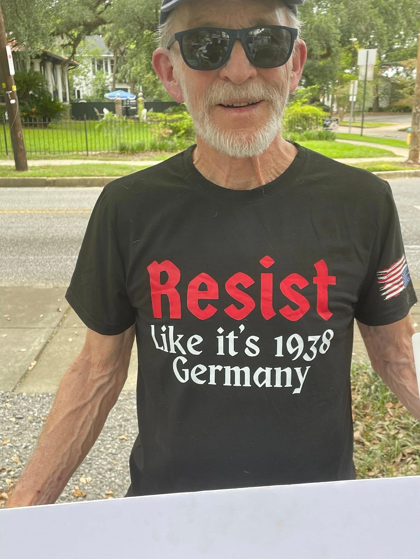May be an image of 1 person and text that says 'Resist Like it's 1938 Germany'