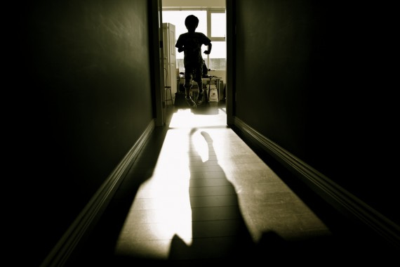 Scared to Death Photo of Child Leaping