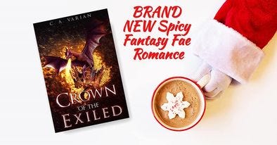 May be an image of book and text that says 'BRAND NEW Spicy Fantasy Fae Romance CROWN EXILED EXILED THE OFTHE'