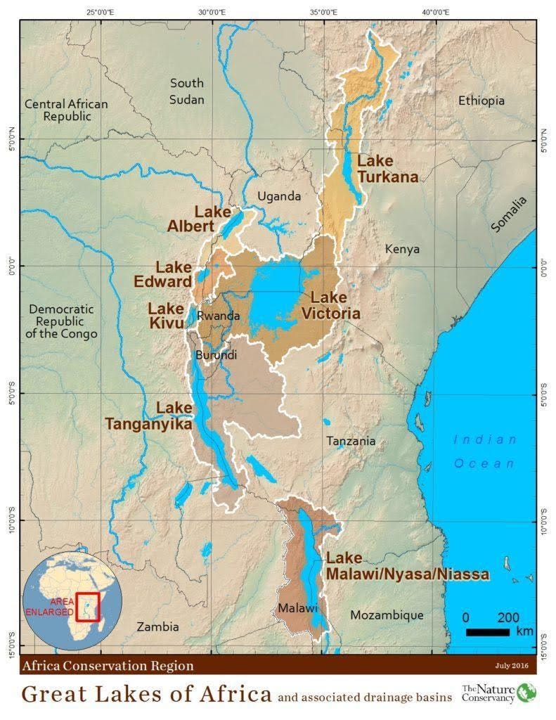 Large African Rakes The AGS Globe: Africa’s Great Lakes: Where Tectonics, Water, and Life ...
