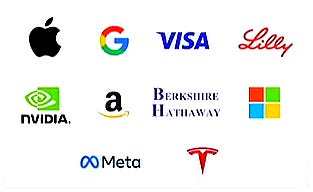Ten companies are 40% of the S&P500