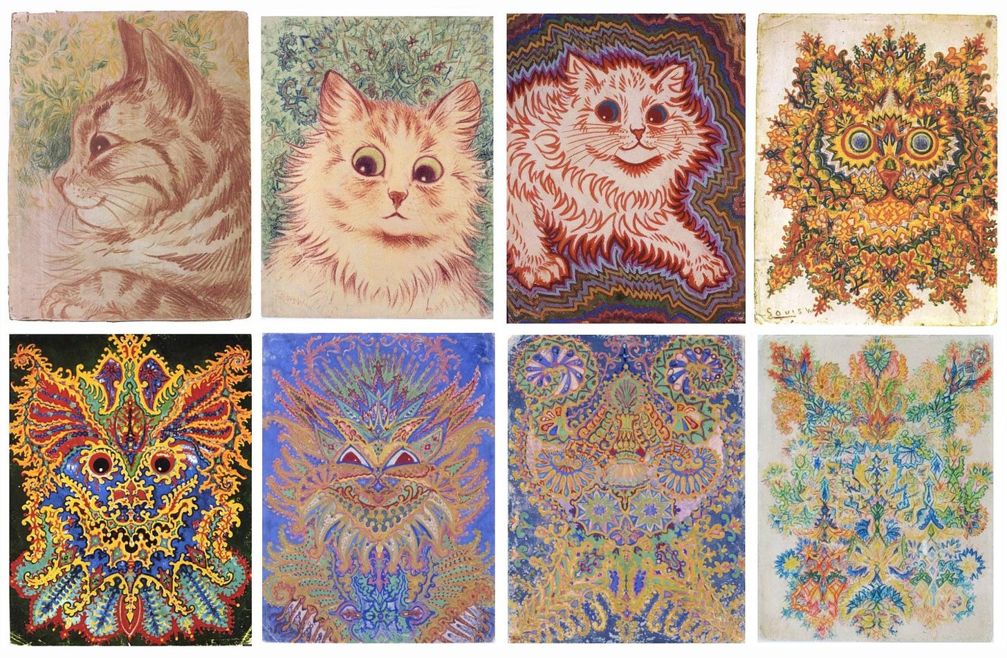 Louis Wain and His Weird Cats | DailyArt Magazine