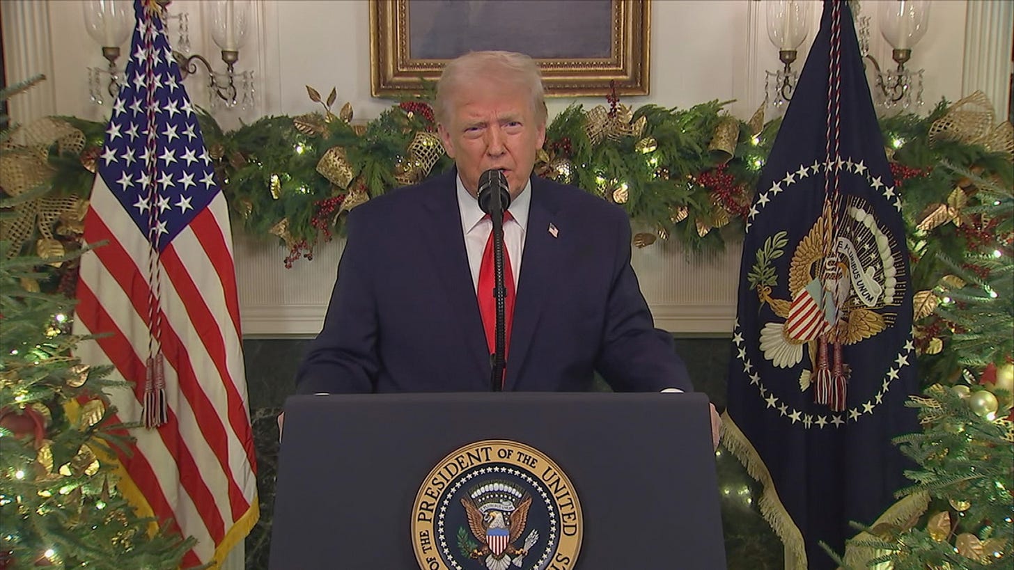 Trump hits Biden and old grievances, touts 'our country is back' in address  - ABC News