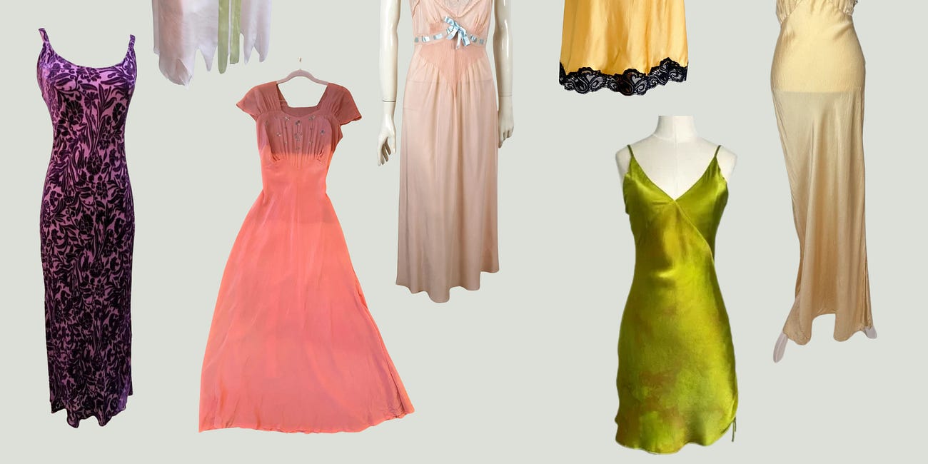 how i source silk dresses that look like eveliina vintage