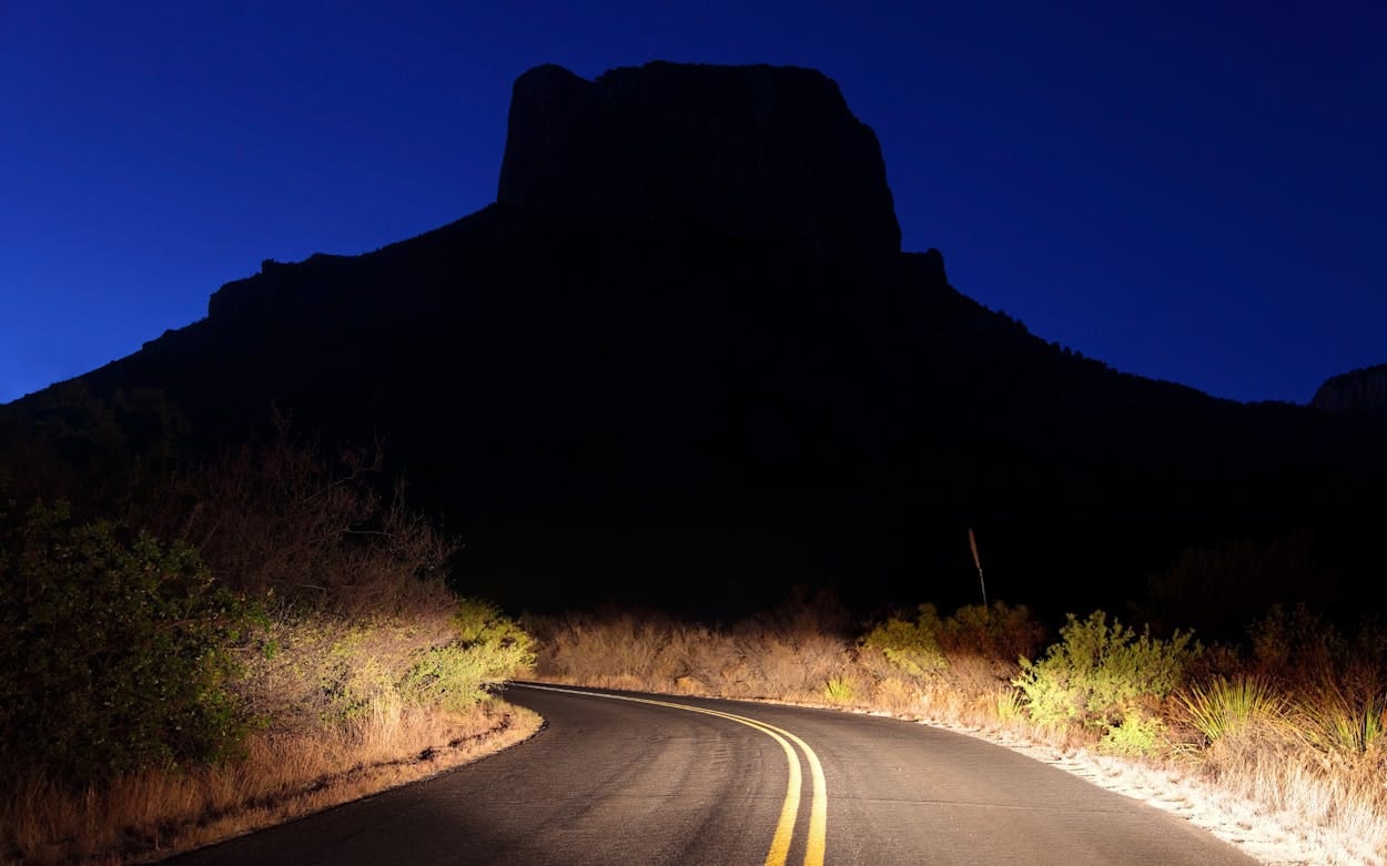 The communal practice of flashing headlights to warn other drivers about police in West Texas