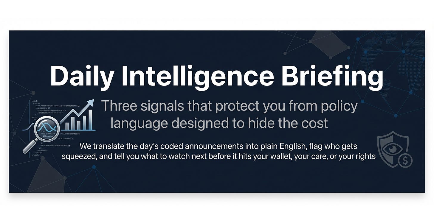 DAILY INTELLIGENCE BRIEFING