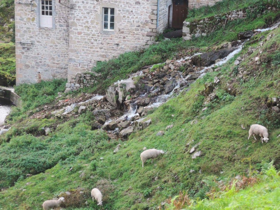 Ladera junto al molino en Peyrat-le-Château