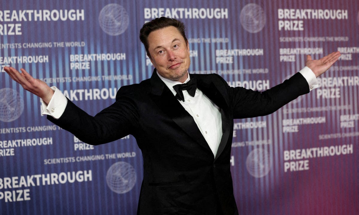 Elon Musk on pace to become world's first trillionaire by 2027, report says  | Elon Musk | The Guardian