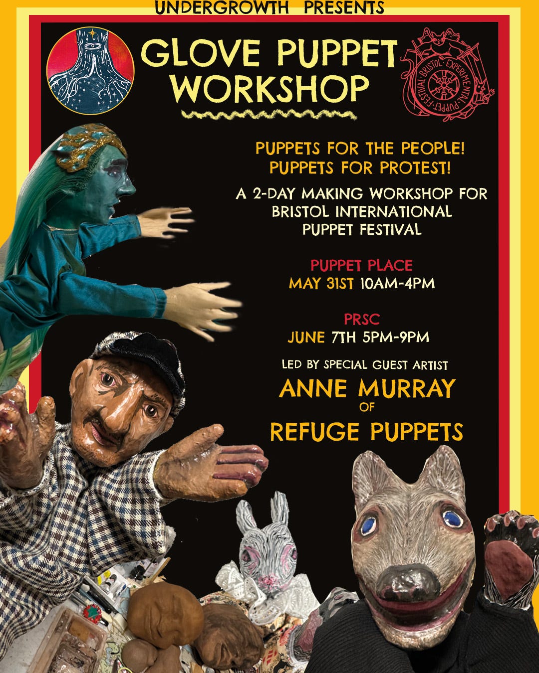 Glove Puppet Making Workshop – Bristol Experimental Puppet Festival
