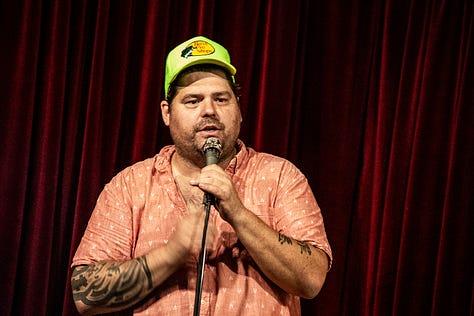 Mitch Burrow and host Brent Maples