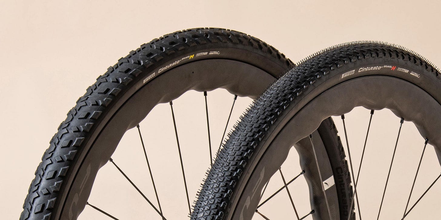 Pirelli Cinturato Gravel HP-line top-tier gravel bike tires are now made in Italy, pair of H hardpack & M mixed conditions tires Pirelli Cinturato Gravel HP-line top-tier gravel bike tires are now made in Italy, pair of H hardpack & M mixed conditions tires