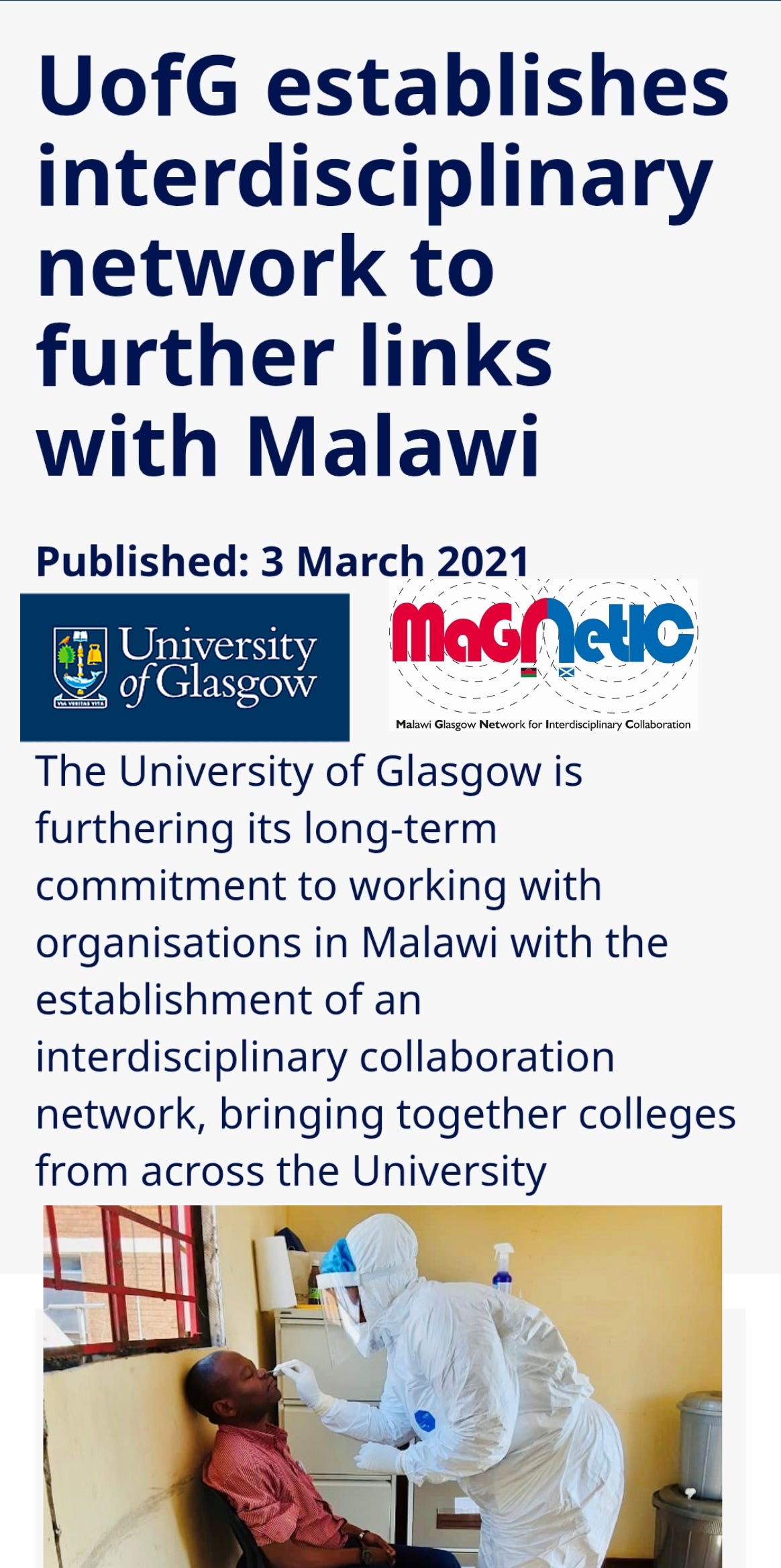 BLANTYRE MALARIA PROJECT - MICHIGAN STATE UNIVERSITY