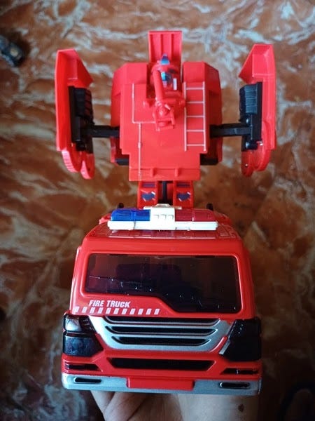 Toy firetruck robot Toy firetruck robot