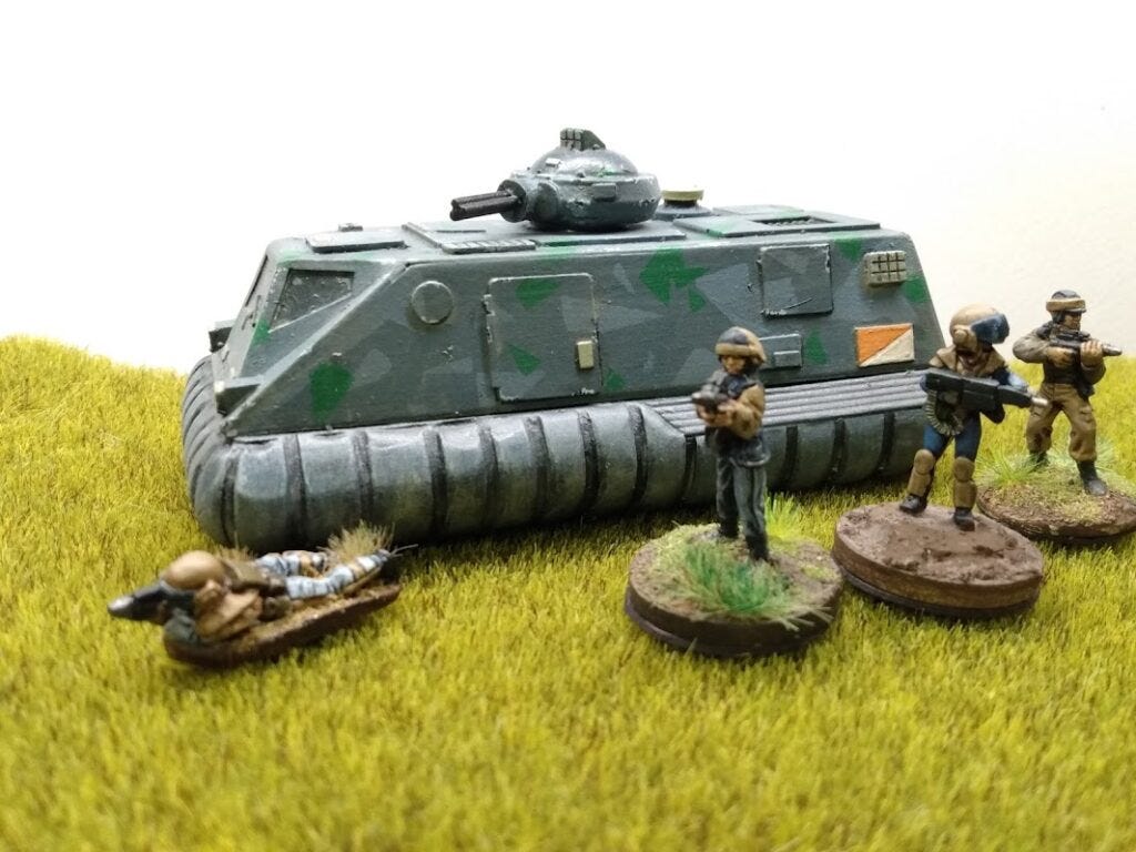 25mm scale sci-fi hover APC by Daemonscape Miniatures/Ground Zero Games