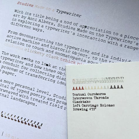 Studies Made on a Typewriter CD edition