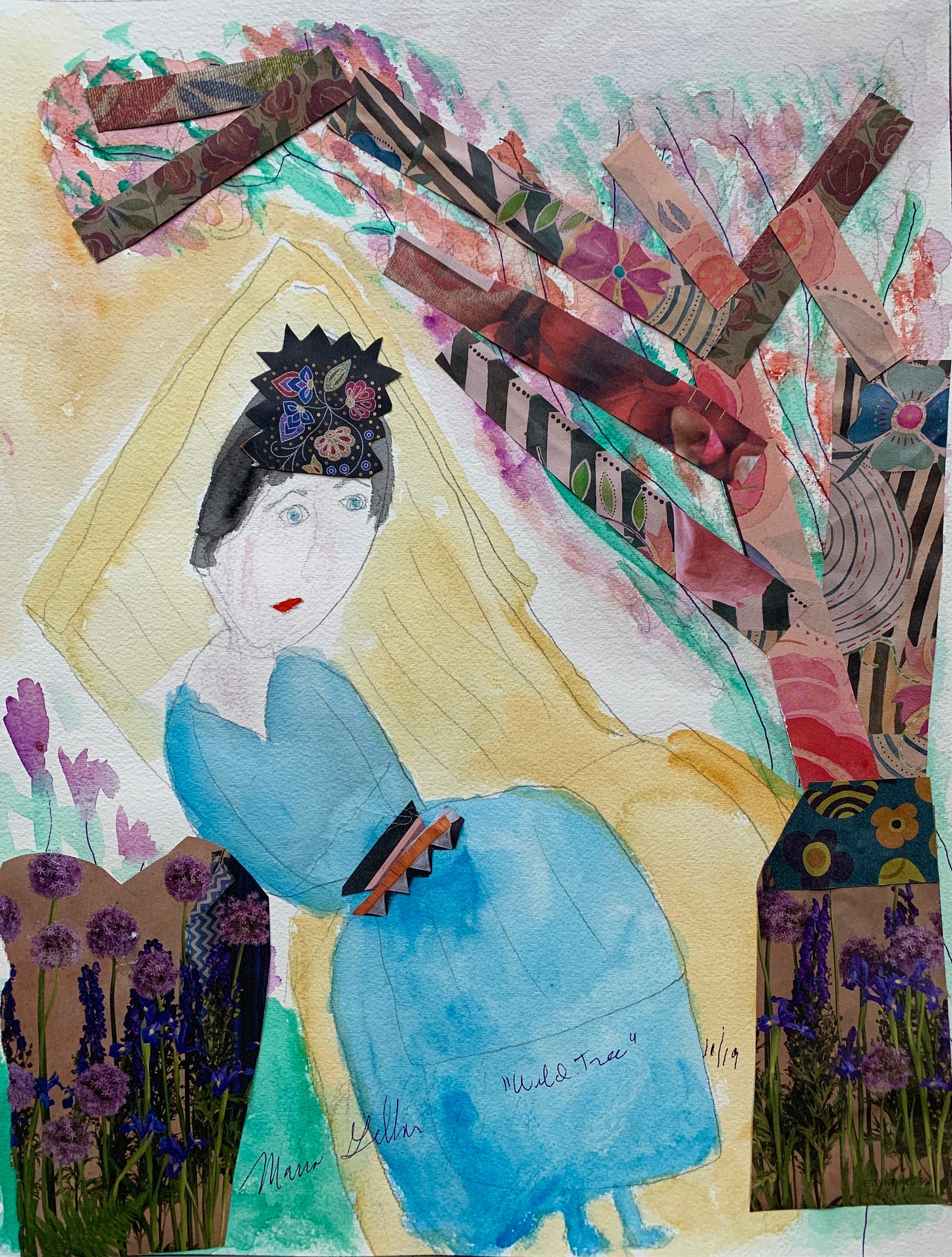  Wild Tree   #99  12X16   mixed media $450  