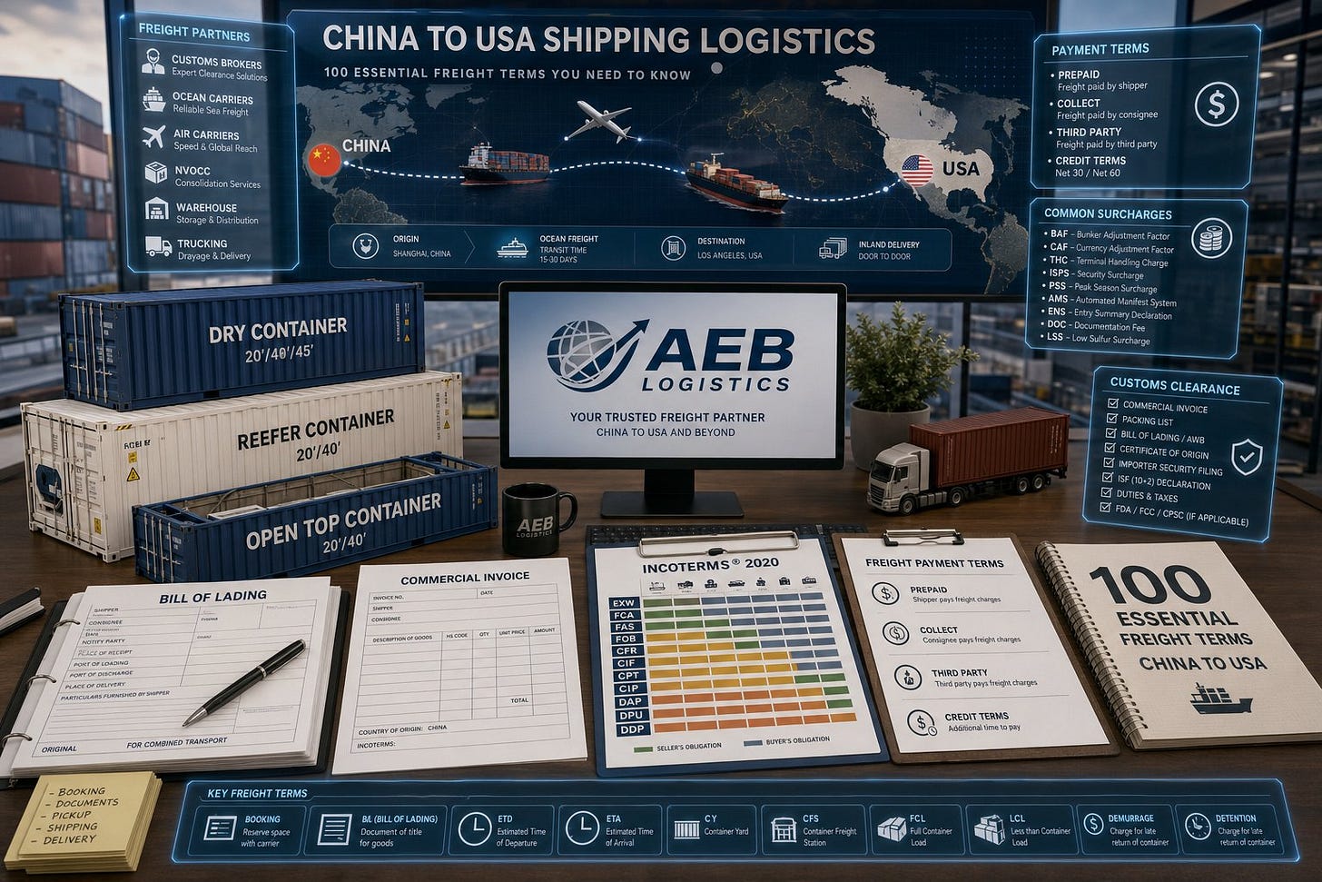 Freight Glossary China to USA Shipping 100 Essential Terms Freight Glossary China to USA Shipping 100 Essential Terms