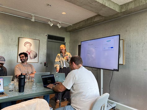 Finance experts during vibe coding workshop