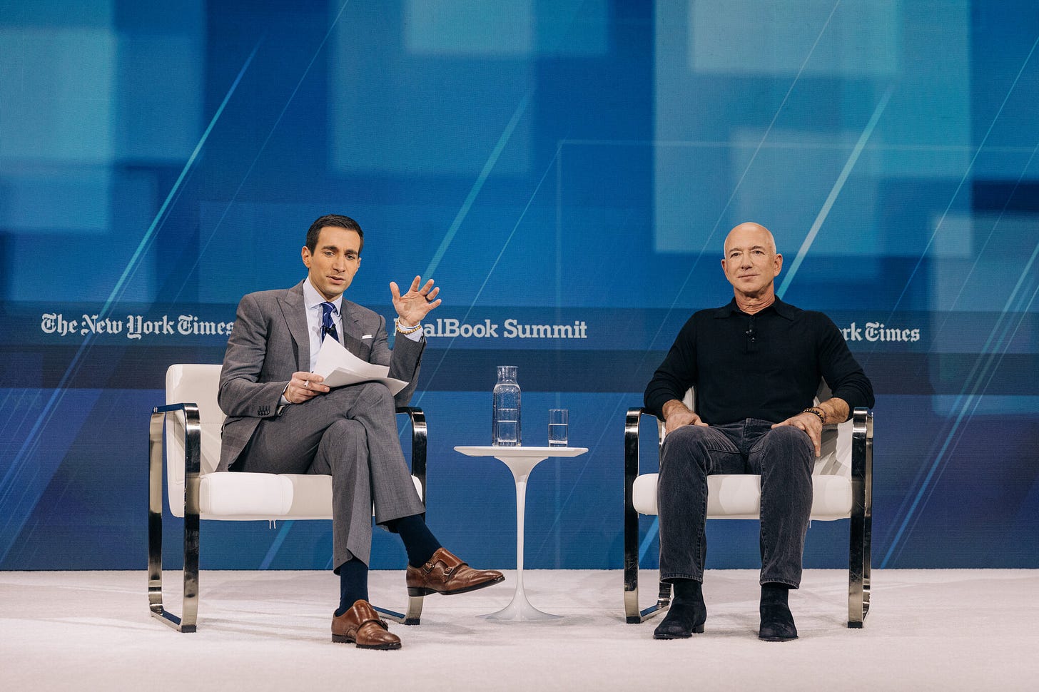 Bezos Is ‘Very Optimistic’ About a Second Trump Term