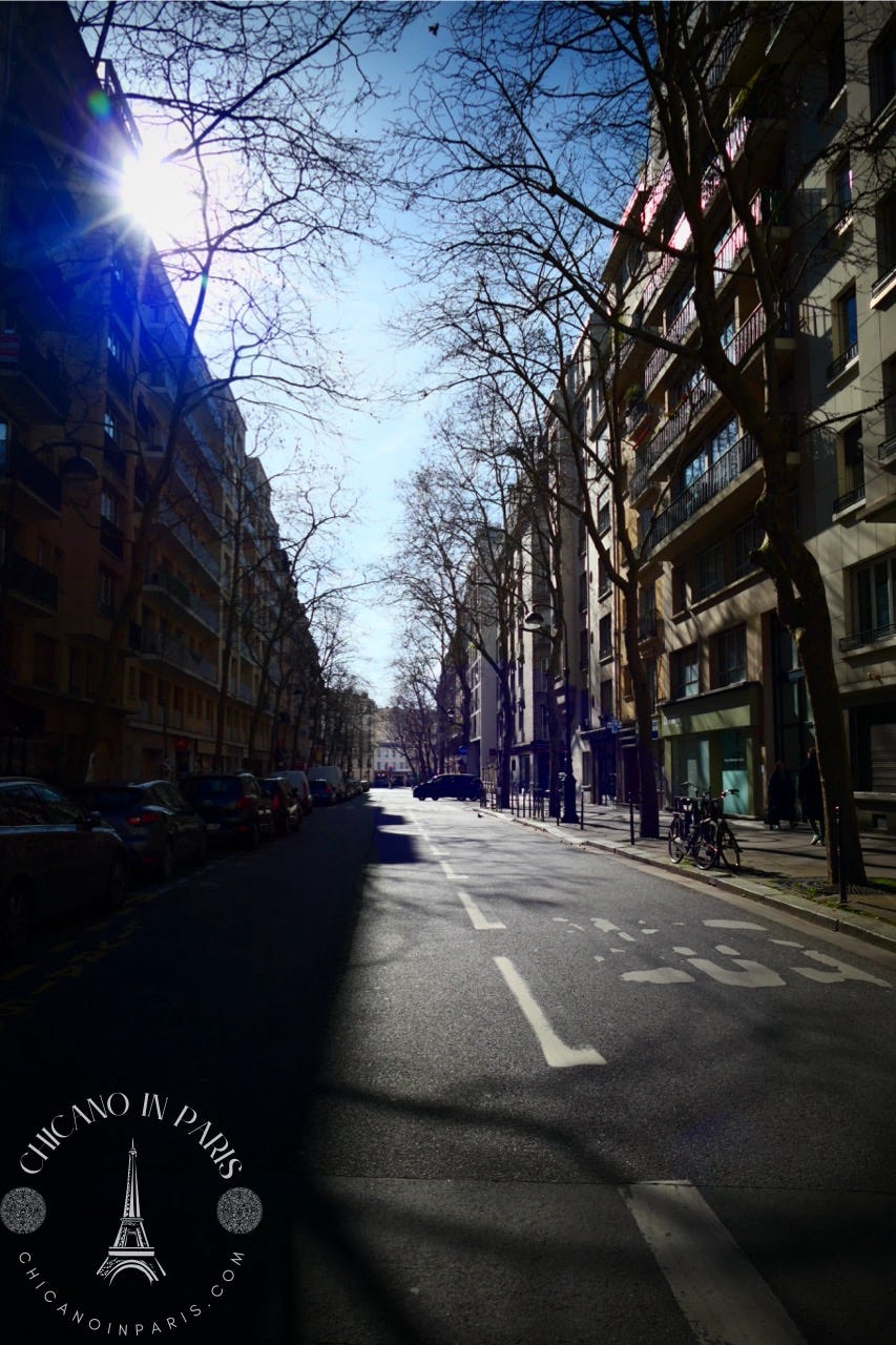 A bright, sunny Parisian neighborhood A bright, sunny Parisian neighborhood