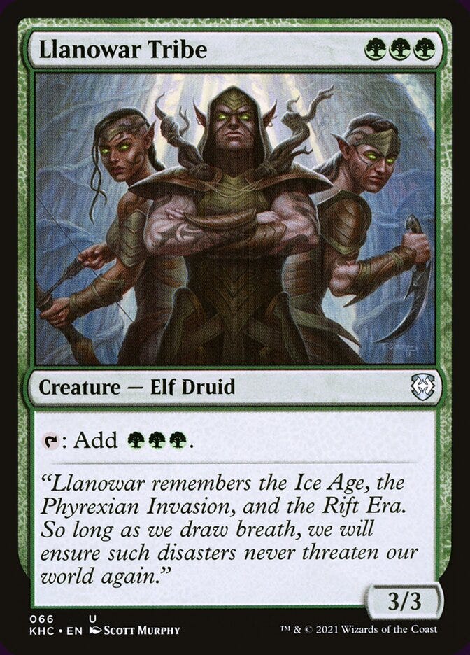 Llanowar Elves has two elves in its art and is a 1/1. Llanowar Tribe is a 3/3 with three elves in its art. One of those elves is beef.