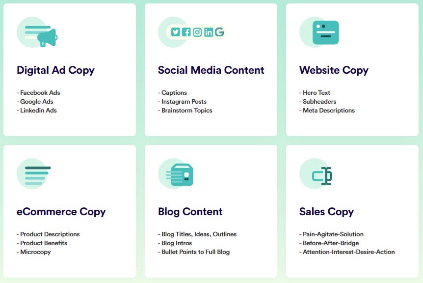 ¿Qué tipo de contenidos puedes crear con CopyAI? ¿Qué tipo de contenidos puedes crear con CopyAI?