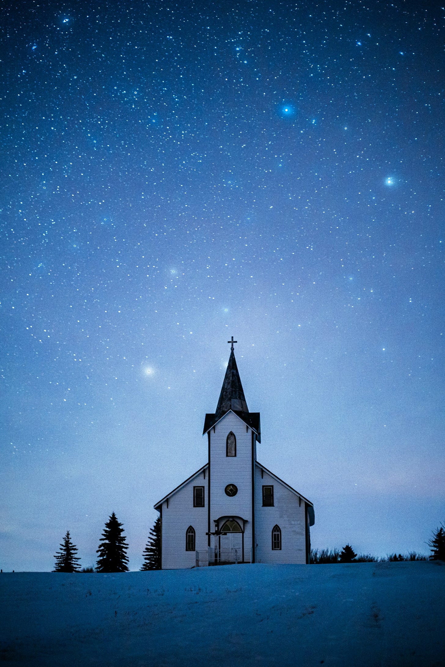 white and black church under blue sky white and black church under blue sky