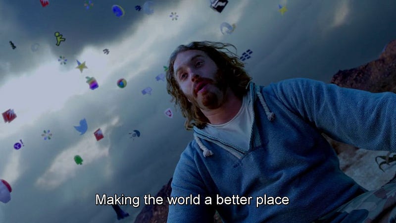 An innovator on a vision quest in a desert