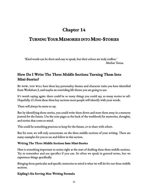 Images from the book - I Want to Say a Few Words: How to Craft a Heartfelt Eulogy for a Loved One’s Funeral