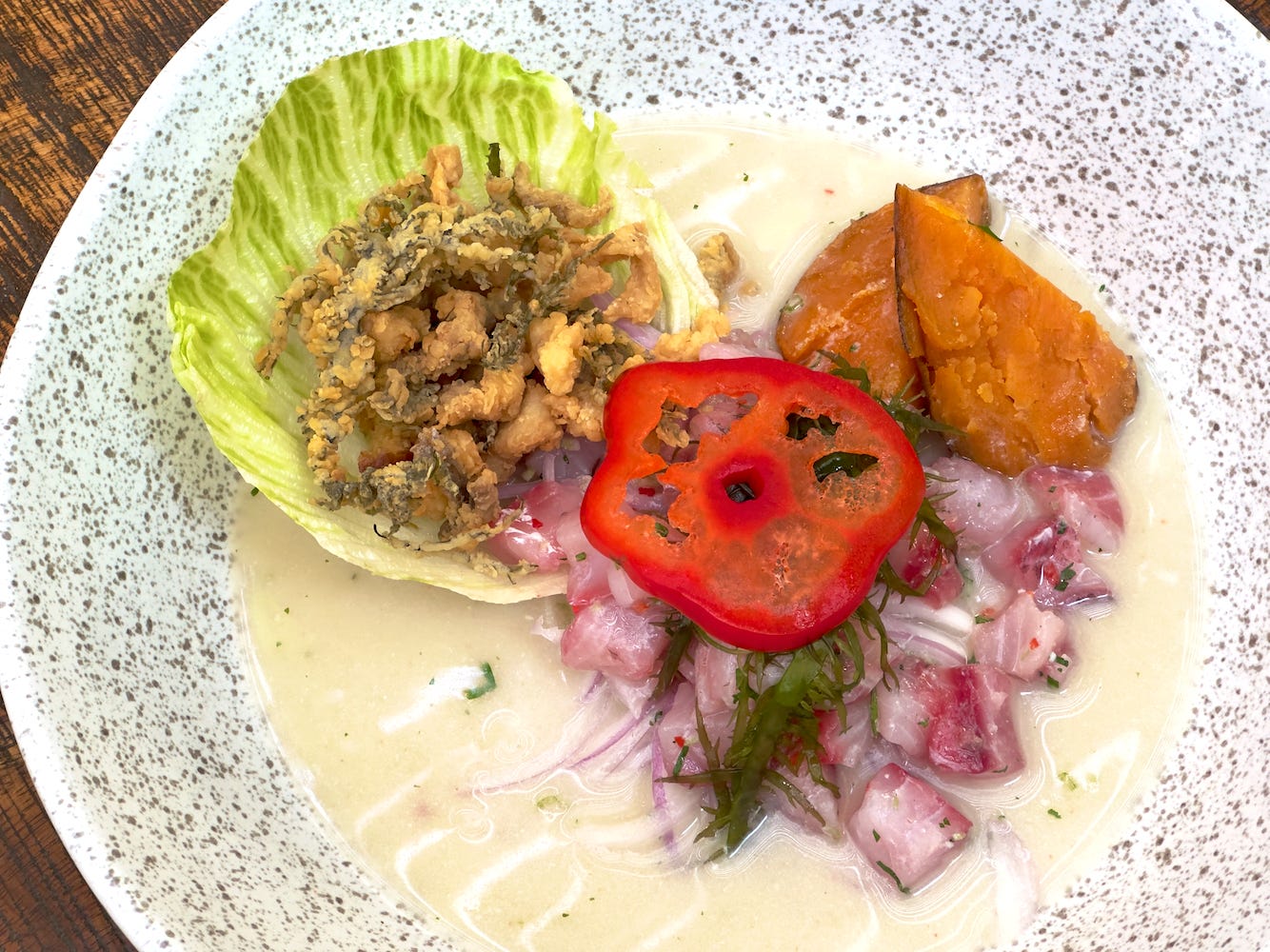 A beautiful plate of ceviche