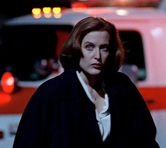 Scully struts off with a deadly look in her eyes to confront a couple of asshole male FBI agents. Scully struts off with a deadly look in her eyes to confront a couple of asshole male FBI agents.