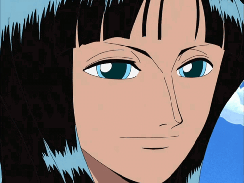 a close up of a person 's face with a smile