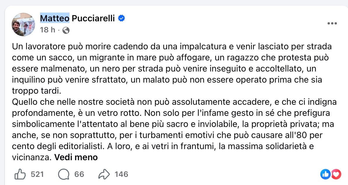 Matteo Pucciarelli commento