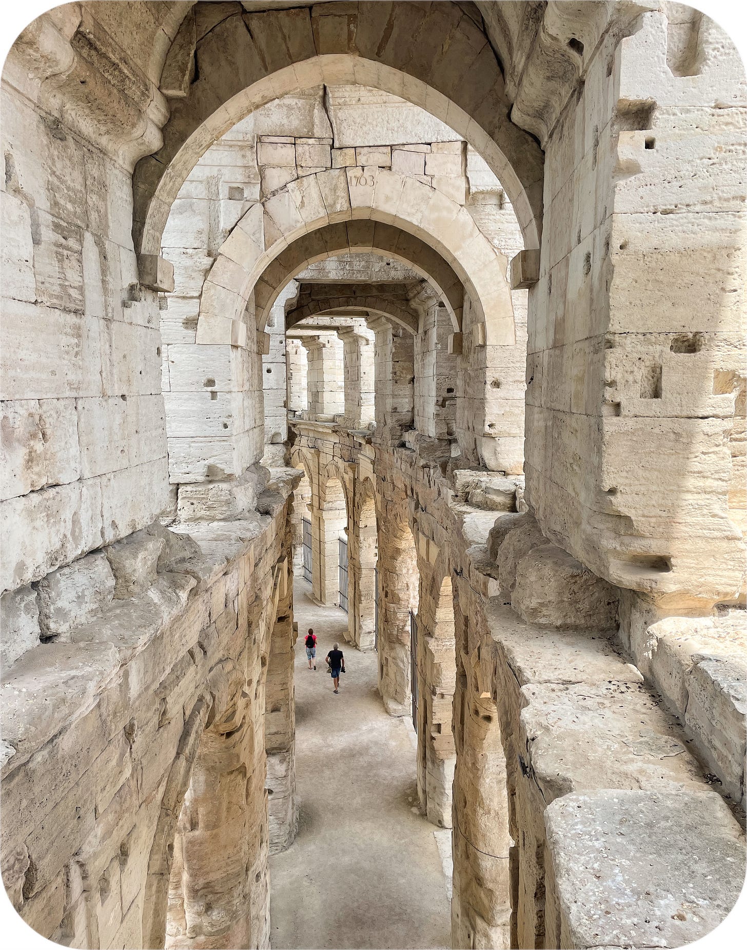 The coliseum in Arles, France.
