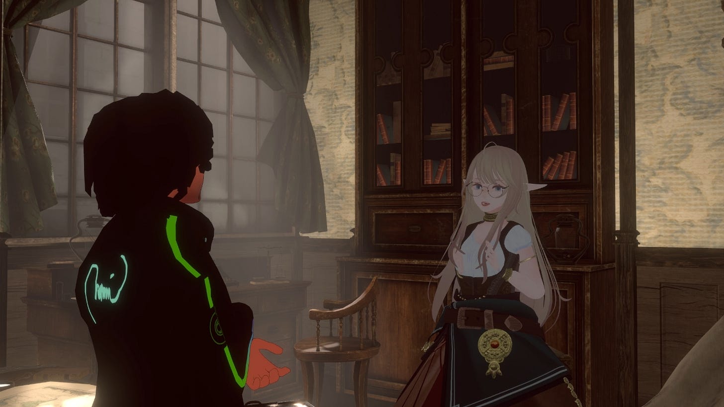 This is an image of FlowersRite speaking about their journey to creating in social VR. This is an image of FlowersRite speaking about their journey to creating in social VR.