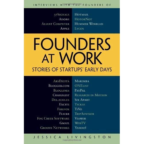 This image features the book Founders at Work by Jessica Livingston, sharing early-stage stories from legendary startup founders. This image features the book Founders at Work by Jessica Livingston, sharing early-stage stories from legendary startup founders.