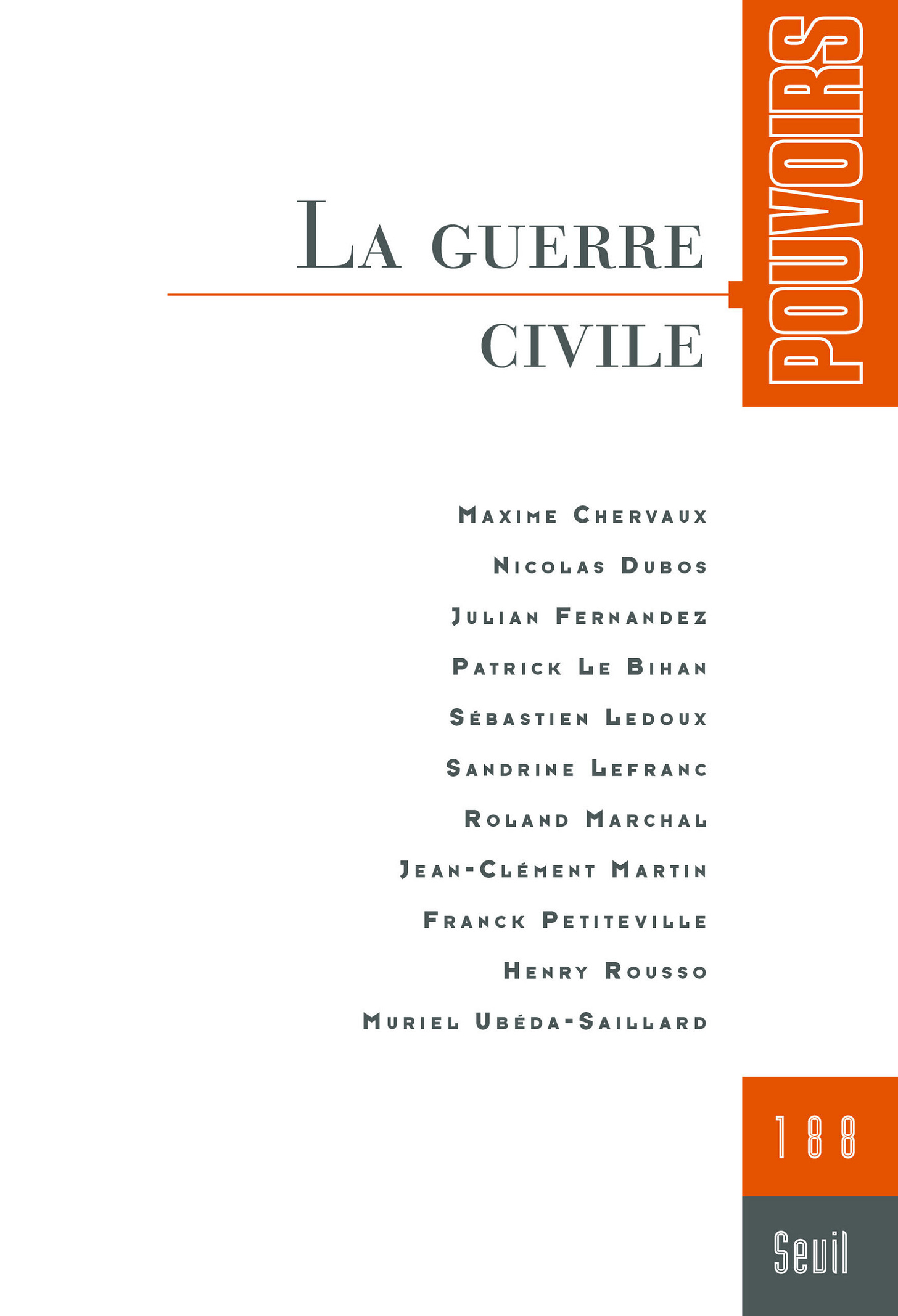 Couverture du numéro La guerre civile