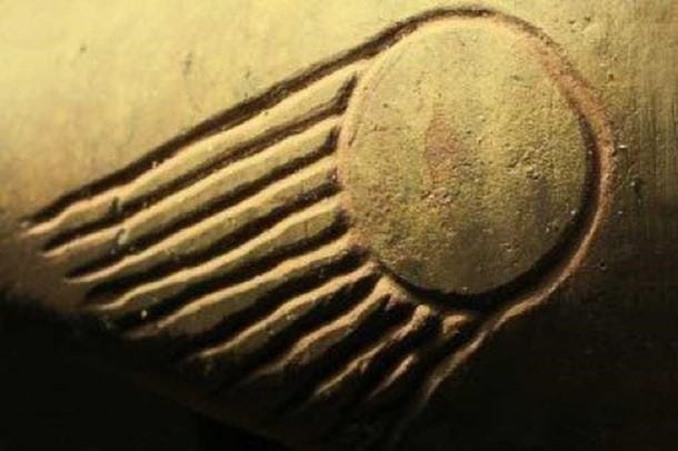 The symbol for the god Lao-Tien-Yeh glyph that first appeared in China during the early fifteenth century BC. The symbol for the god Lao-Tien-Yeh glyph that first appeared in China during the early fifteenth century BC.