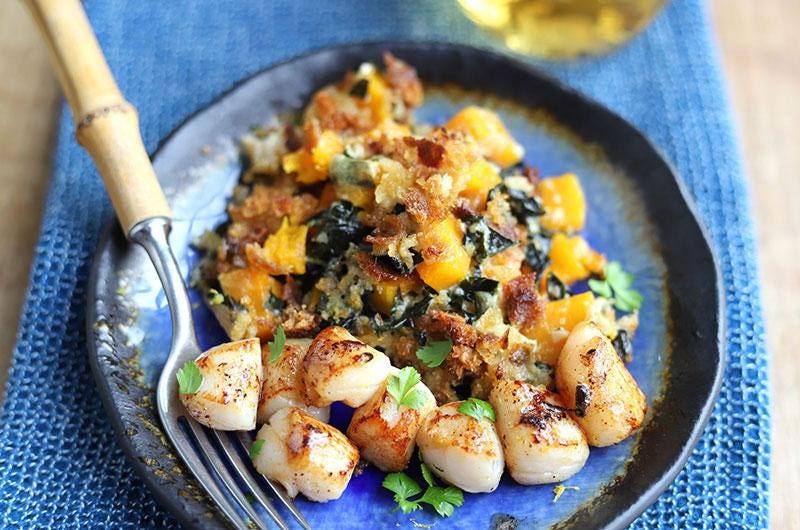 Butternut Squash, Kale & Parmigiano Gratin, Cook the Vineyard Butternut Squash, Kale & Parmigiano Gratin, Cook the Vineyard