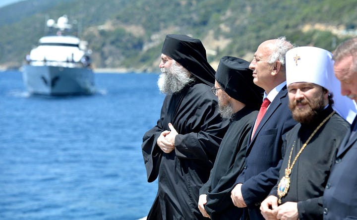Arriving on Mount Athos