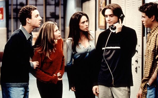 Ben Savage, Danielle Fishel, Jennifer Love Hewitt, Will Friedle, and Matthew Lawrence on 'Boy Meets World'