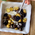 Papas rostizadas al ajillo